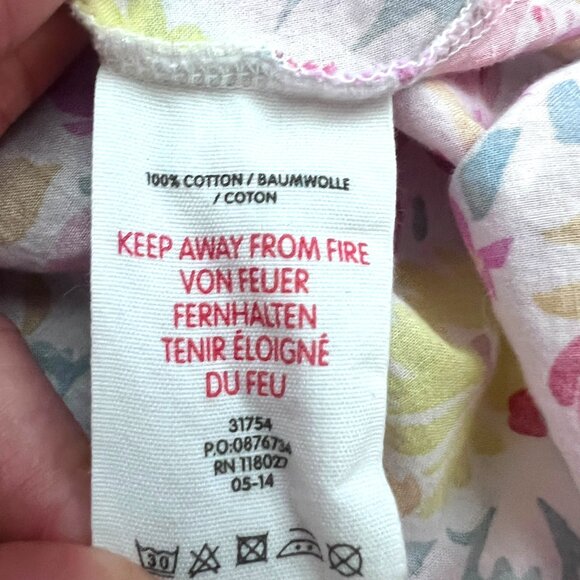 Mini Boden Cotton Floral Boho Peasant Top Blouse with Gold Trim Size 6-7Y - Picture 6 of 8